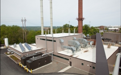 Central Energy Plant roof with solar thermal array