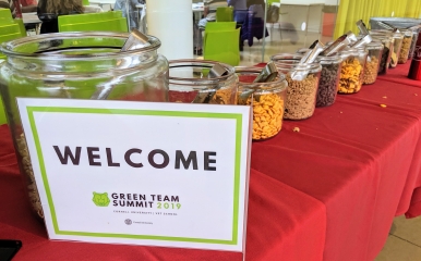 Green Team Summit food station