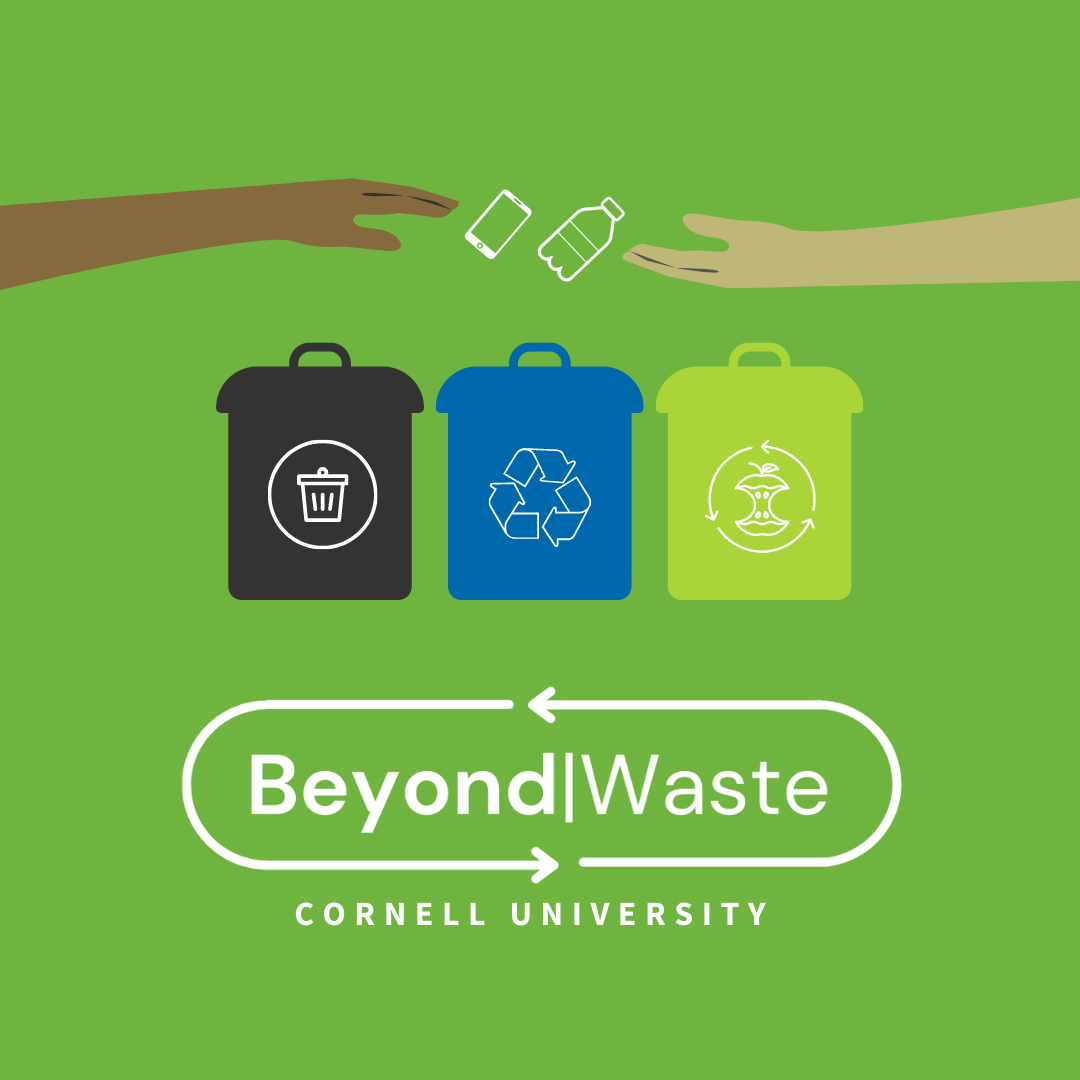 Beyond waste campaign logo with green background