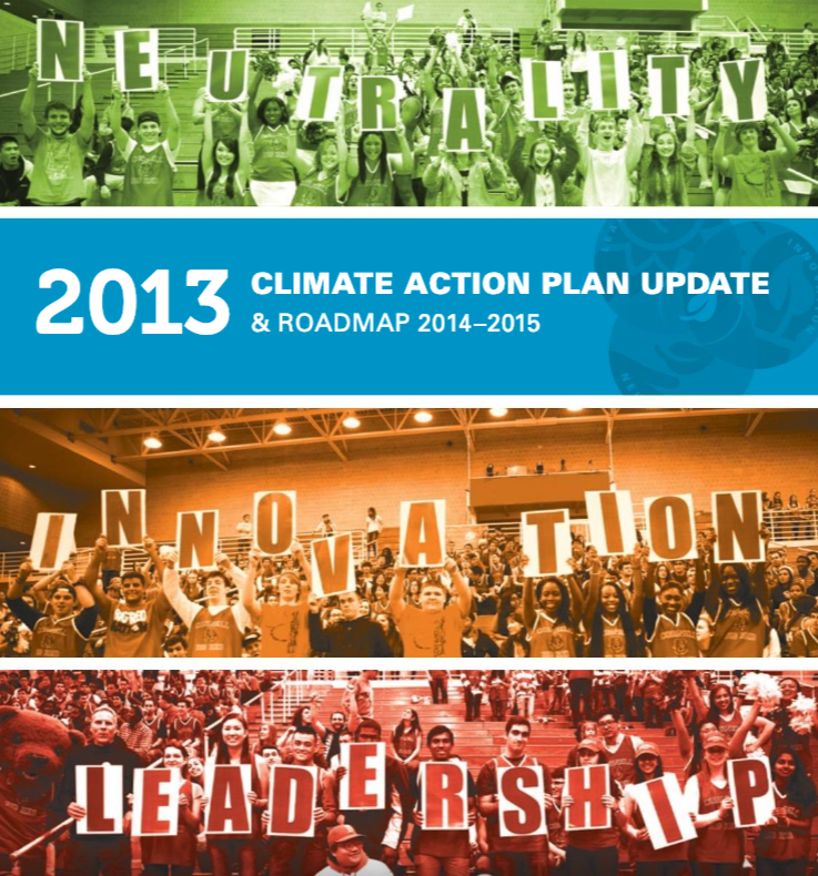 Report cover for Climate Action Plan Update & Roadmap (2013)