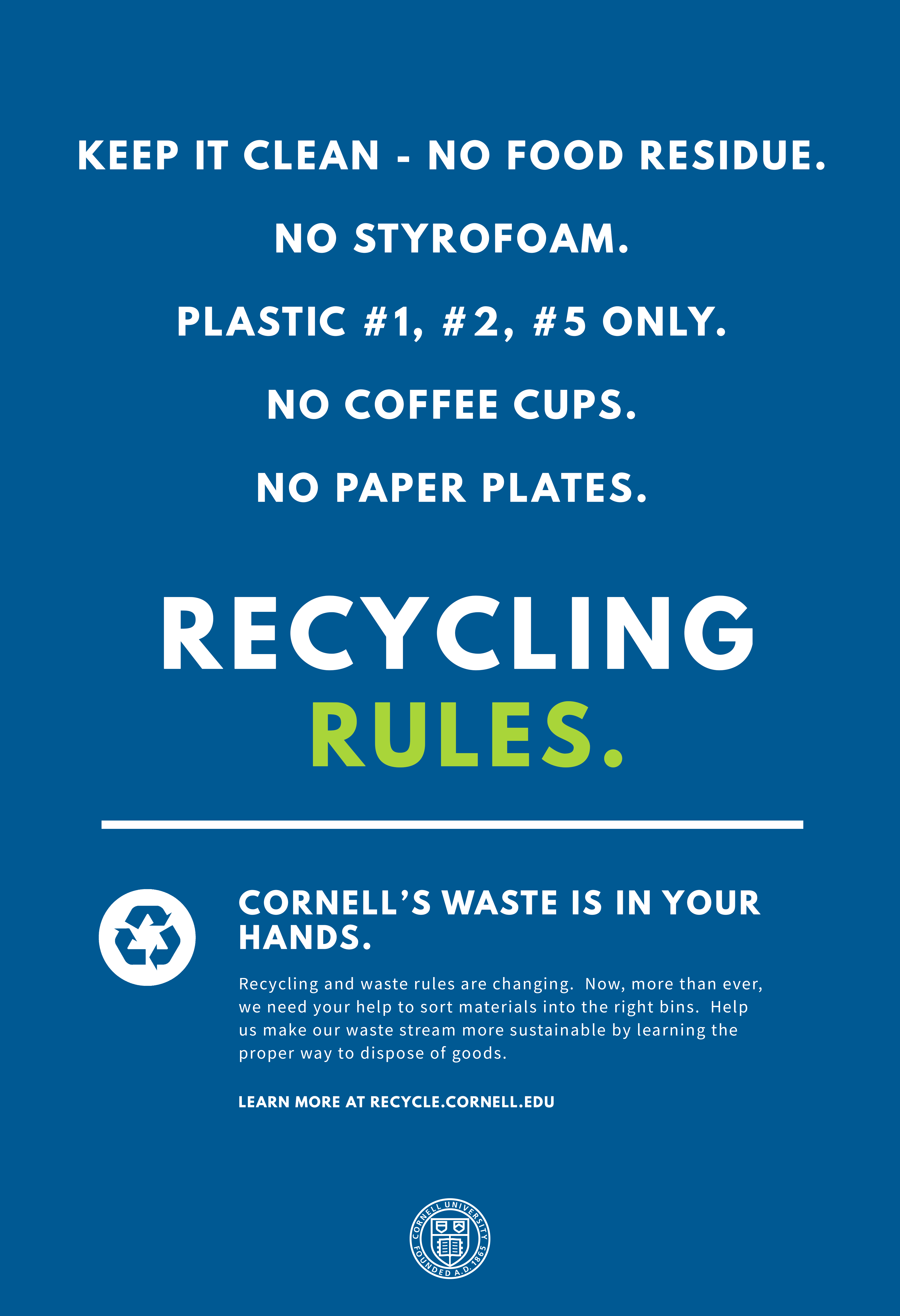 Recycling Poster with basic rules