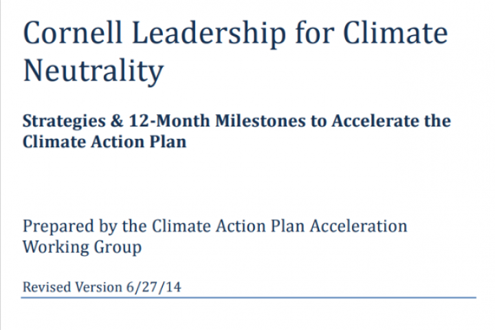 Report cover: Climate Neutrality Acceleration Plan