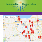 Overhead map of the finger lakes