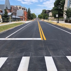 East Avenue road re-painted in August 2018 