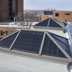 Fernow Hall's solar PV glass skylights
