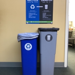 recycle and landfill sign