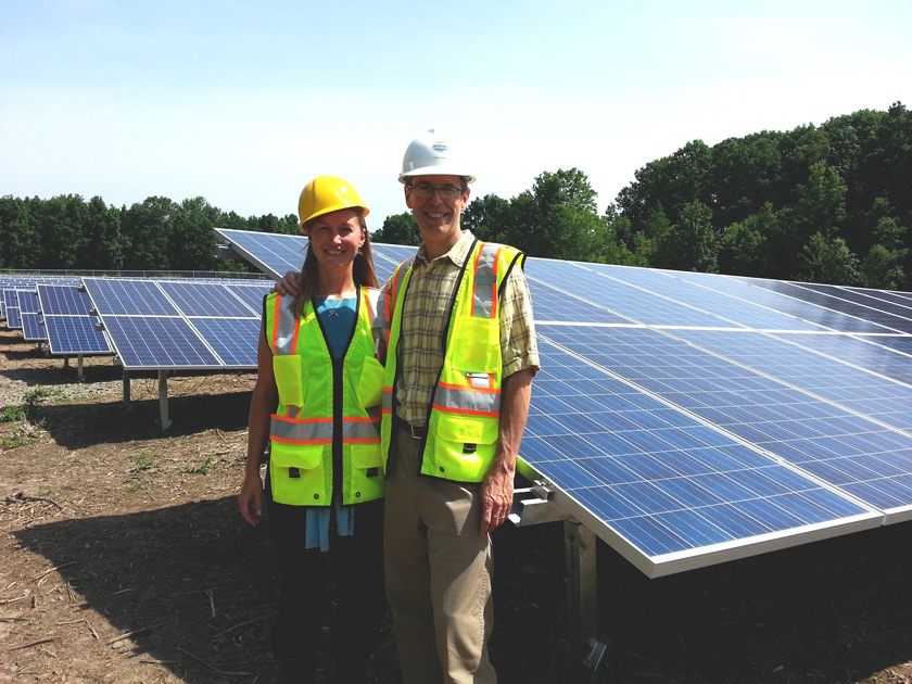Touring the Cornell solar farm on Snyder Road 