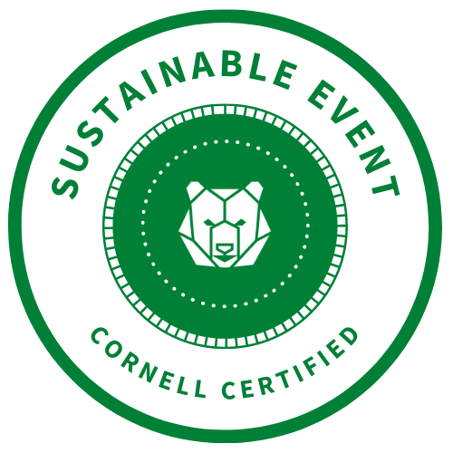 Round certification logo with bear