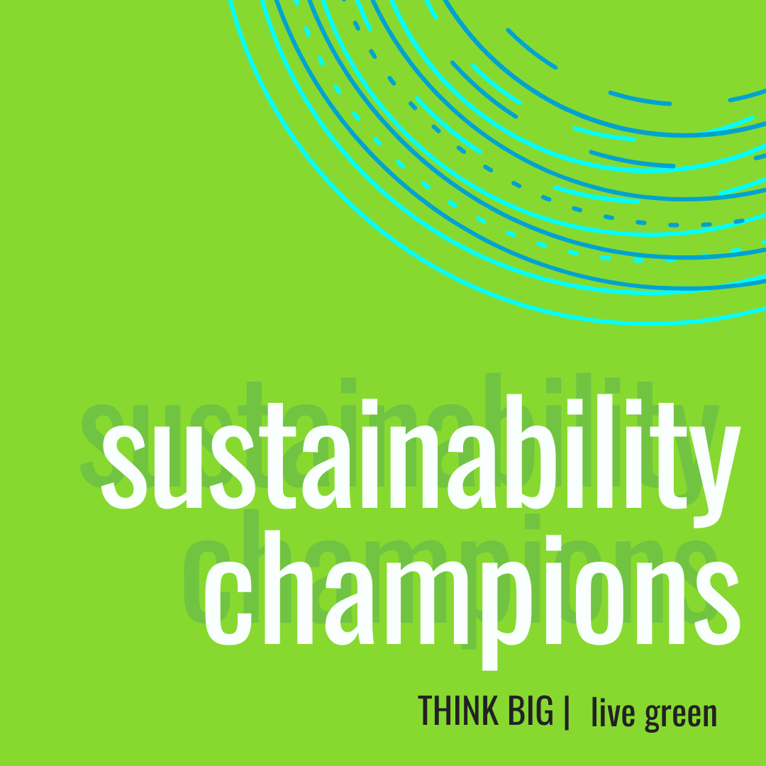 Green logo: Staff Sustainability Champions at Cornell University