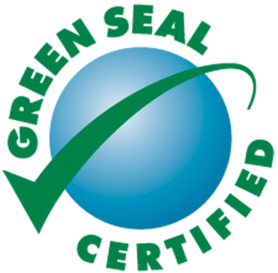 Green cleaning logo with text 'green seal certified'