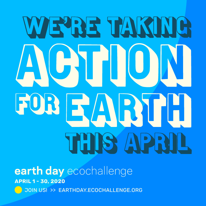 Motivational poster from the Earth Day foundation with text "we're taking action"