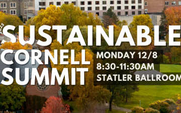 Cornell campus view of Statler plus